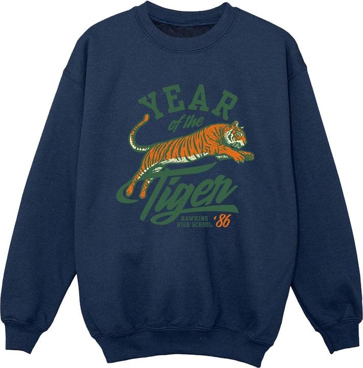 Actual product image Netflix Boys Stranger Things Hawkins Year of The Tiger 86 Sweatshirt (140, 146)