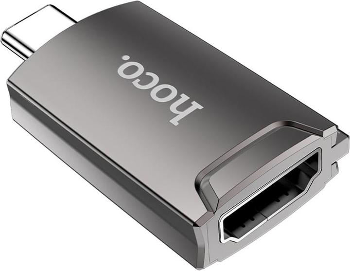 Actual product image Hoco - OTG Adapter (UA19) - USB Type-C to HDMI, Plug & Play, 4K 30Hz - Grey (USB-C)