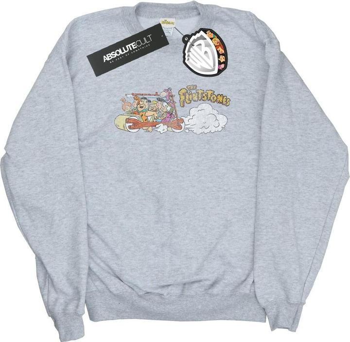 The Flintstones Family Car Distressed Sweatshirt