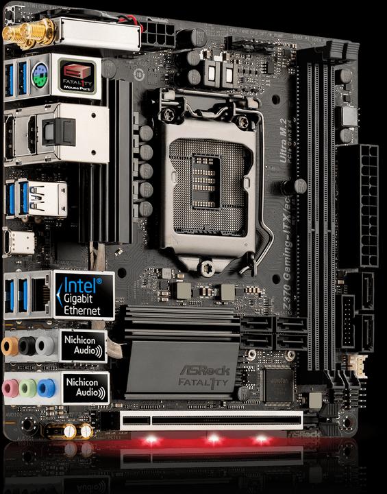 Produktbild AsRock Fatal1ty Z370 Gaming-ITX/ac (LGA 1151, Intel Z370, Mini-ITX)