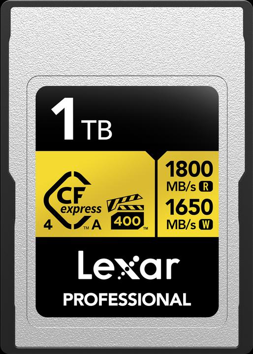 Actual product image Lexar 1800MB/s CFexpress 4.0 A 1TB Gold (1000 GB, CFexpress type A)