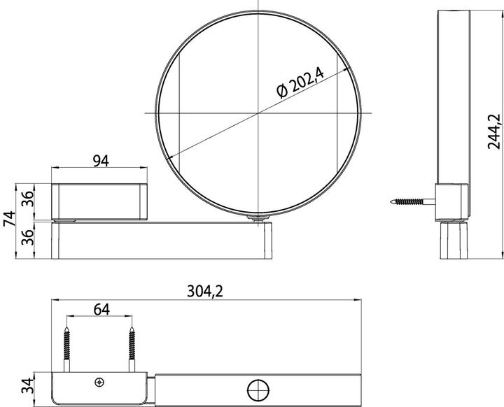 Produktbild Emco LED Kosmetikspiegel 7-Fach chrom Gelenkarm