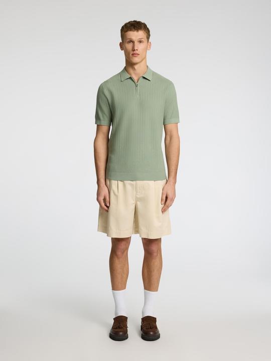 Actual product image Selected Homme Slhcran Ss Knit Structure Half Zip Polo (S)