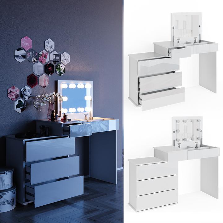 Actual product image Vicco Lotus with lighting (117 x 45 x 78 cm)