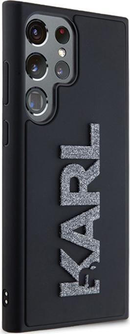 Actual product image Karl Lagerfeld KLHCS23L3DMBKCK S23 Ultra S918 czarny/black hardcase 3D Rubber Glitter Logo (Samsung Galaxy S23 Ultra)