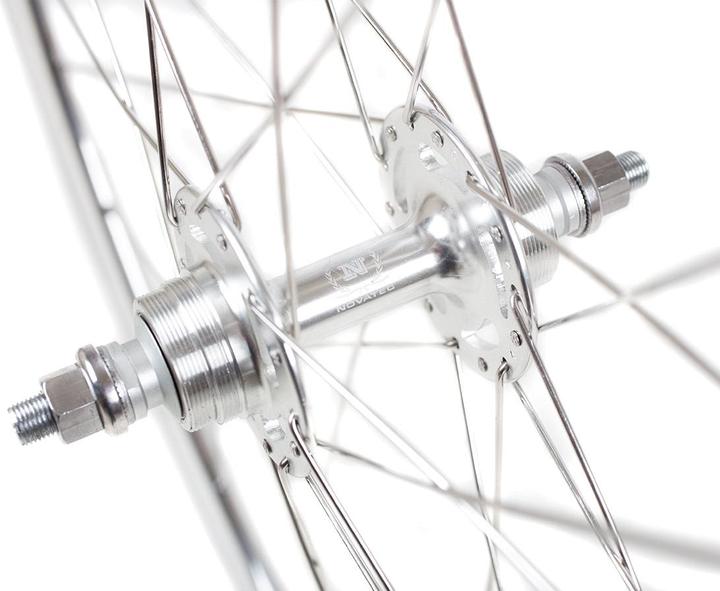 Actual product image Novatec Singlespeed/Fixed wheelset - polished silver (28")