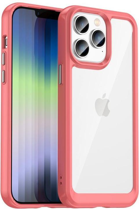 Hurtel Outer Space Case iPhone 14 Pro Max hard cover with a gel frame red (Apple iPhone 14 Pro Max)