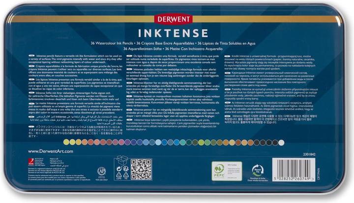 Actual product image Derwent Inktense permanent watercolour pencils (Multicoloured, Multicolor, multicolour, 36 x)
