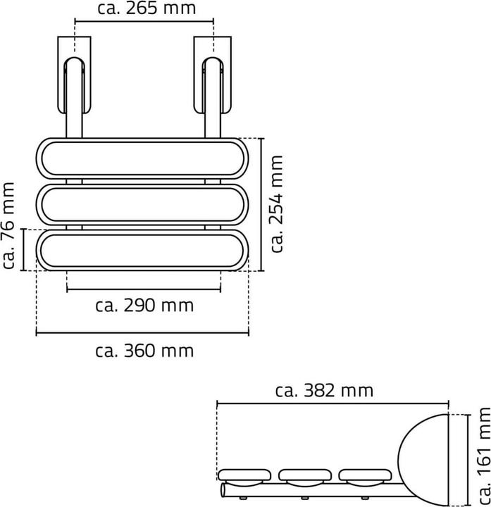 Produktbild Ridder Duschklappsitz mit Bambussitz (130 kg)
