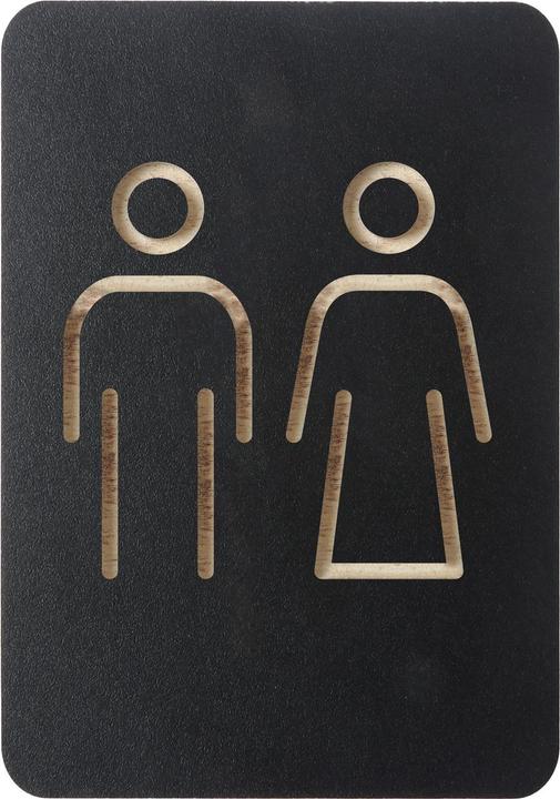 Actual product image Europel Pictogram "WC men & women", black