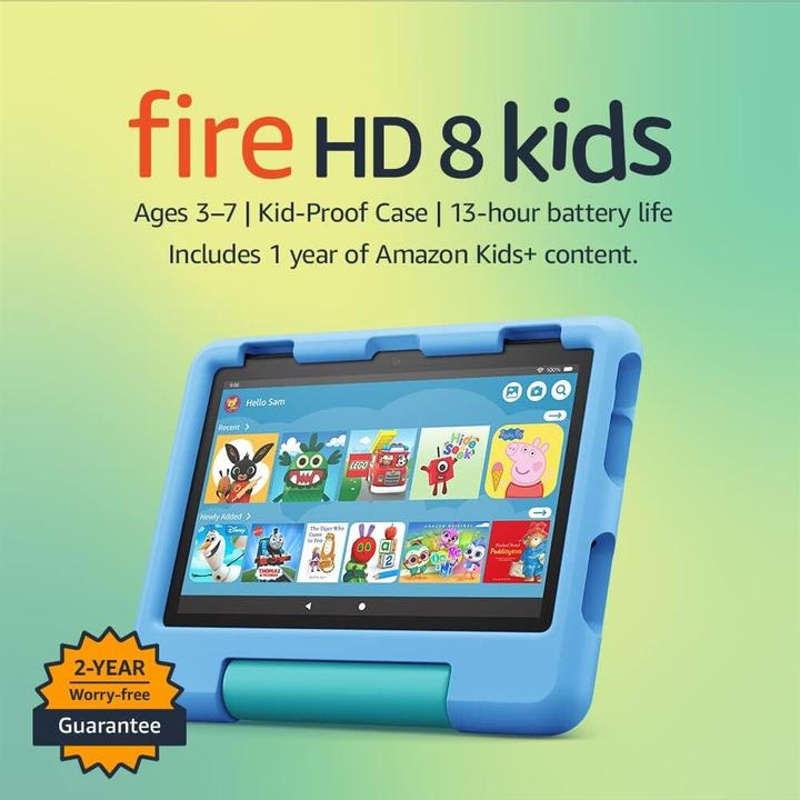 Immagine prodotto Amazon Fire HD 8 Kids (2022) incl. cover (8", 32 GB, Blu)