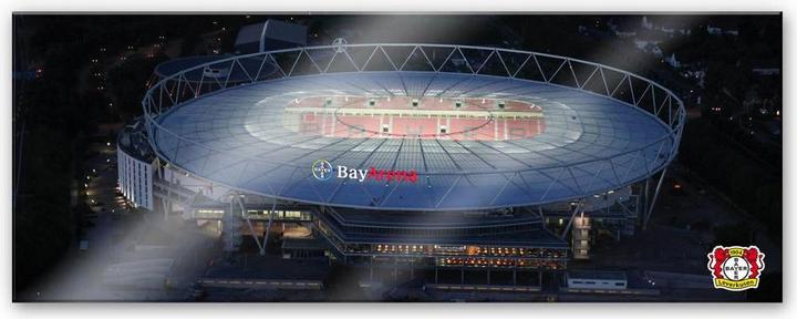 Bayer 04 Leverkusen BayArena Luftaufnahme bei Nacht