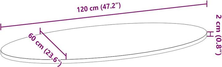 Produktbild VidaXL Lyndsie (120 x 60 x 2 cm)