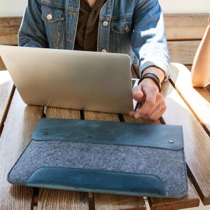 Produktbild Only-Bags.Store Leder- und Fleece-Tasche für Laptop, Laptop-Tasche - 15