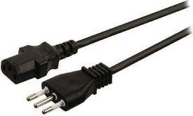 Image du produit RND Electronics Câble d'alimentation CA, prise italienne type L (S17) - IEC 60320 C13, 2m, noir (0.22 m)