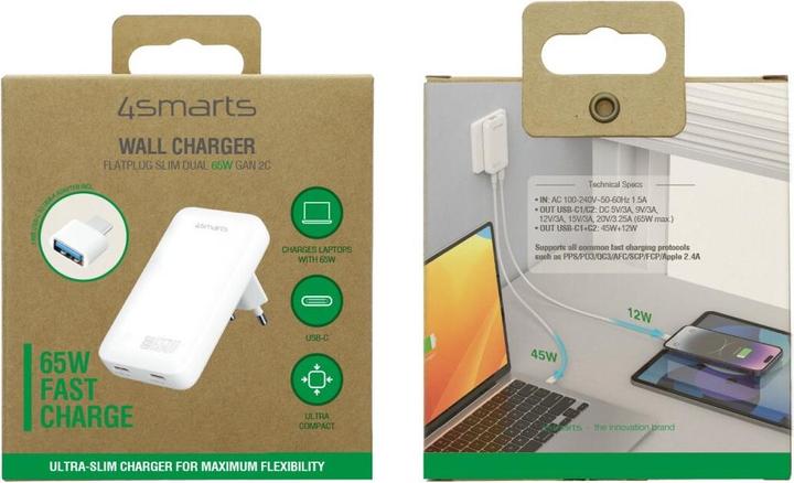 Actual product image 4smarts FlatPlug Slim Dual (65 W)