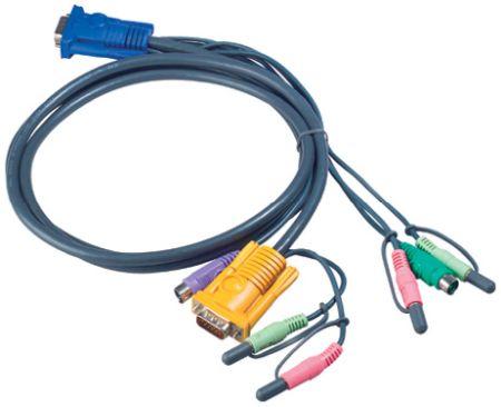 Image du produit Aten Câble PS/2 relié au commutateur KVM, 1,8m