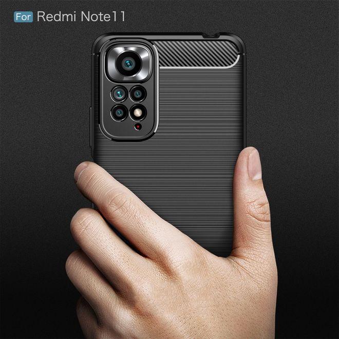 Produktbild MU Style Carbon Fiber TPU Softcase Series (Xiaomi Redmi Note 11S, Xiaomi Redmi Note 11)