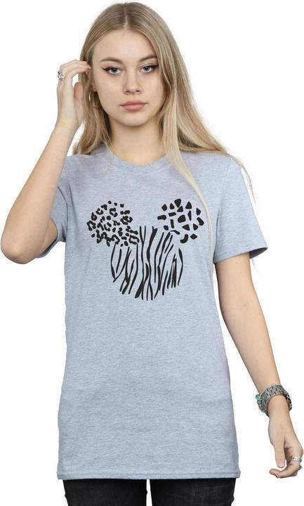 Actual product image Disney Womens/Ladies Mickey Mouse Animal Cotton Boyfriend T-Shirt (XL)