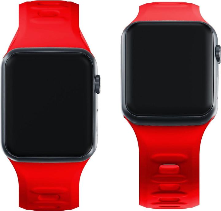 Produktbild 3MK Silicone Watch Strap czerwony/red dla Apple Watch 42/44/45/49mm (Silikon, Edelstahl, 3, 4, 9, Ultra)