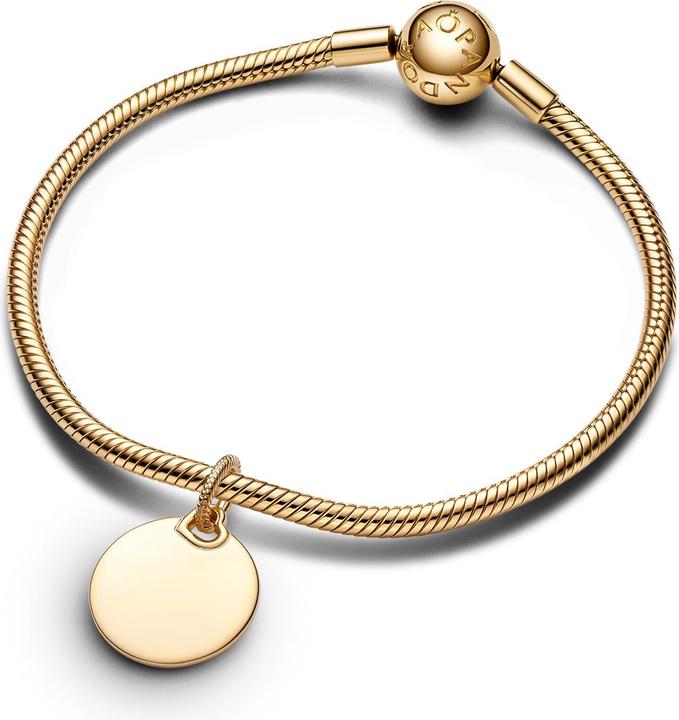 Produktbild Pandora Moments Gravierbarer Runder AnhÃ¤nger (Metall, Vergoldet)