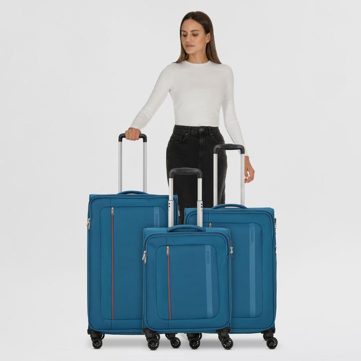 Image du produit American Tourister Blazing Ride 4 Rollen Kofferset 3-teilig mit Dehnfalte (211 l, XL (à partir de 115l))