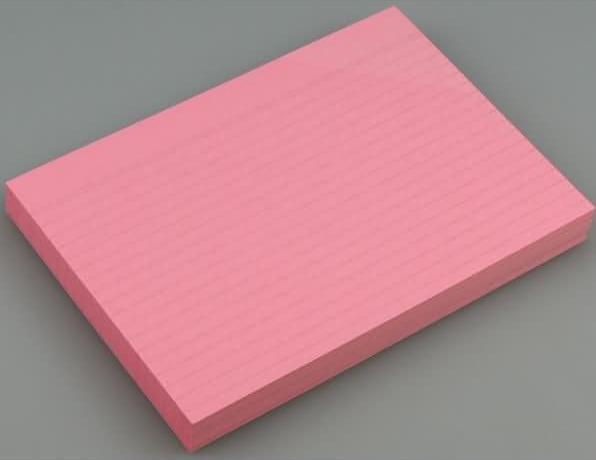 Staufen Index cards A5/100 pink lined (A5, 180 g/m², 100 x)