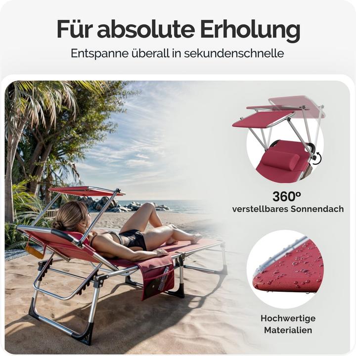 Produktbild Casaria Sonnenliege (210 cm)
