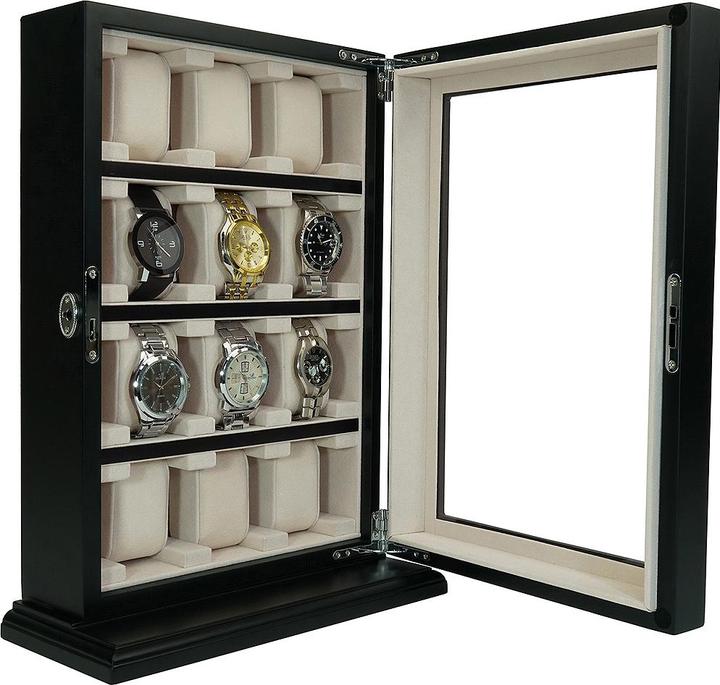 Produktbild Rothenschild Uhrenvitrine RS-1100-12BL für 12 Uhren schwarz