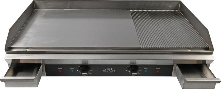 Immagine prodotto Mayfair Griddleplatte 90 1/3 gerillt 230V/5400W CH Stecker 922x520x230 mm CNS
