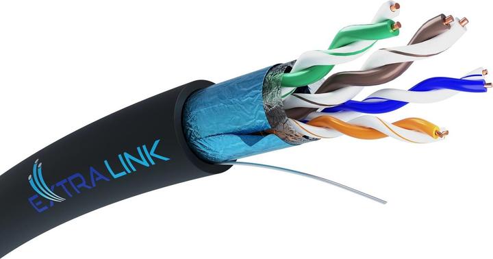 Immagine prodotto Extralink CAT5E FTP (F/UTP) V2 DOPPINO TELEFONICO PER ESTERNI 100M (F/UTP, CAT5e, 100 m)