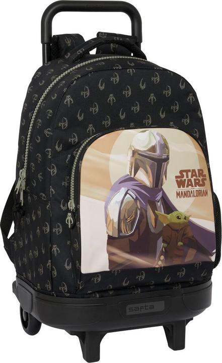 Produktbild The Mandalorian Schulrucksack mit Rädern This is the way Schwarz 33 X 45 X 22 cm