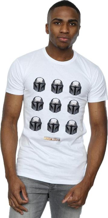 Immagine prodotto Star Wars The Mandalorian Helmet Pattern Maglietta Uomo (L)
