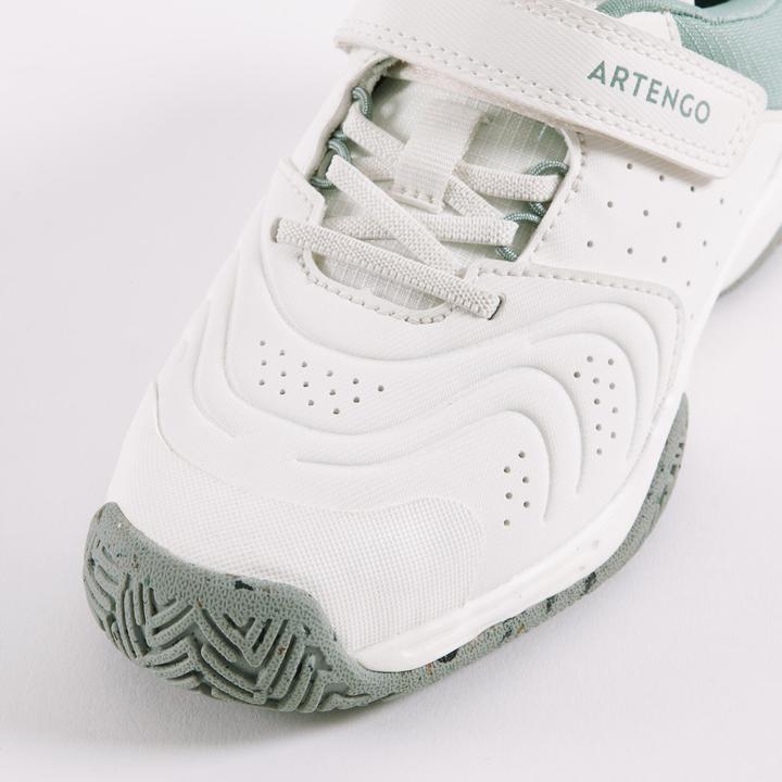 Actual product image Kuikma Kinder Tennisschuhe mit Klettverschluss - TS Strong Kd weiss (33)