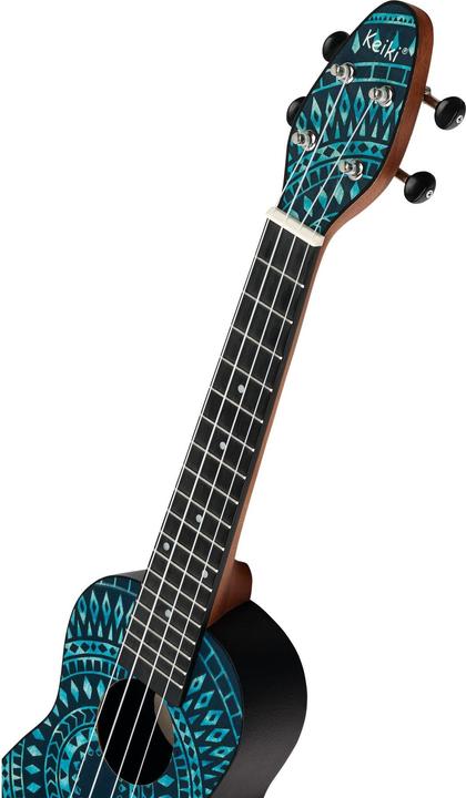 Actual product image Keiki Ukulele Package - Soprano - Blue Kaleidoscope (Soprano, Sopranino)