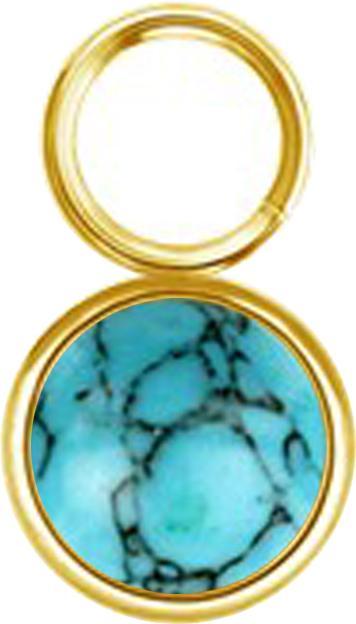 Immagine prodotto Star Piercing Anhänger vergoldet ein Türkis Stein (senza ottone, Acciaio chirurgico 316L, Mnerale)