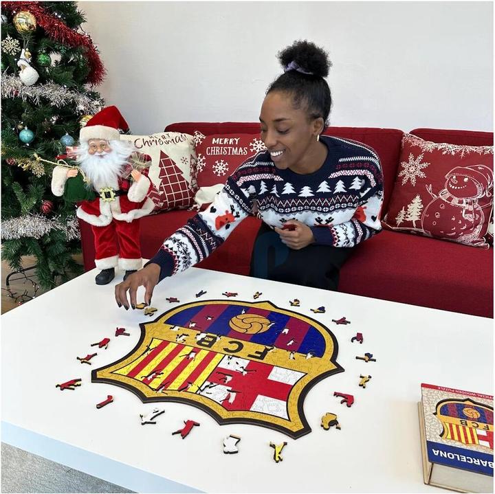 Produktbild Iconic FC Barcelona - Logo - Holz Puzzle Grösse M (270 Teile) (270 Teile)