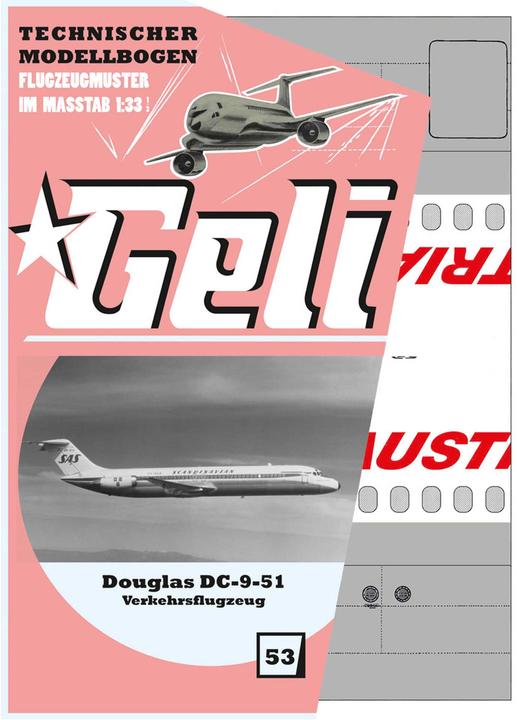Produktbild Geli douglas dc-9 # 53 kartonmodell