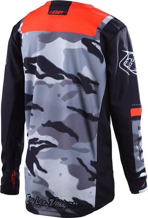 Actual product image Troy Lee Designs GP Jersey, Brazen Camo, black/orange, youth (S)