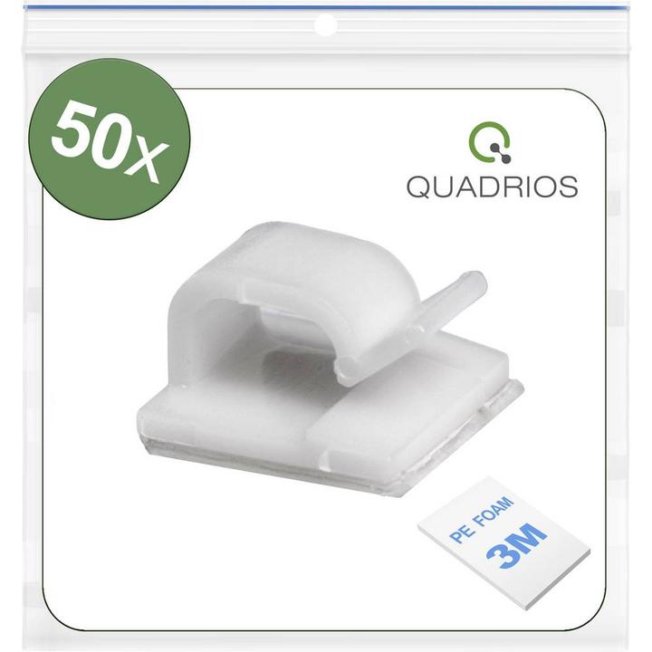 Quadrios 25CA477 Kabelclip selbstklebend 25CA477 Bündel-Ø-Bereich 1 bis 7 mm W