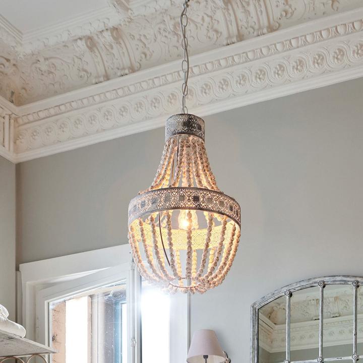 Image du produit Loberon Lustre Valcourt blanc antique (E27)