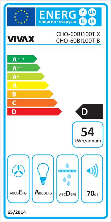 Energy Label Vivax CHO-60BI100T X