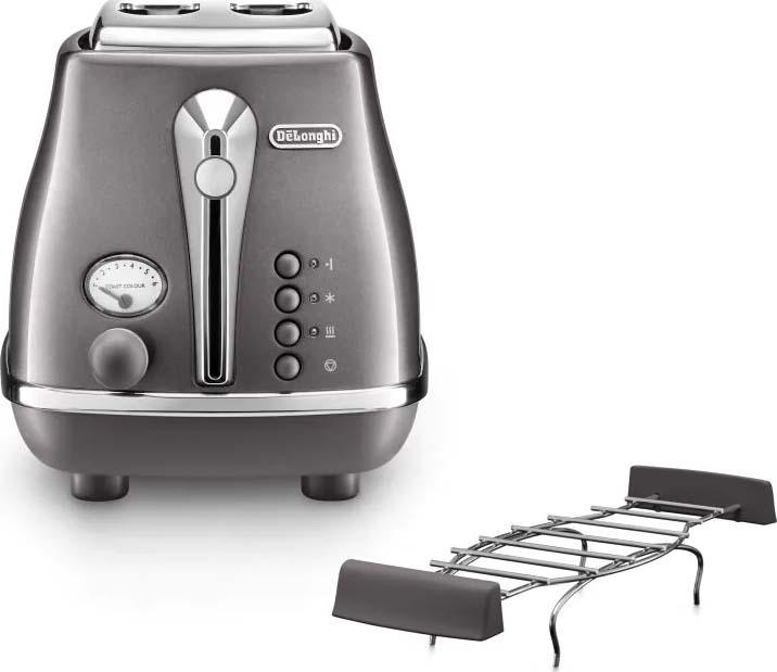 Actual product image De'Longhi DELONGHI Toaster Icona Metallics CTOT2103 grey