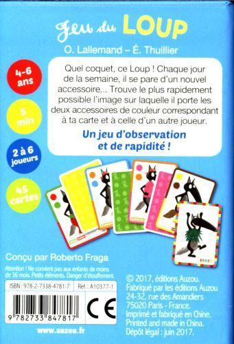 Immagine prodotto Auzou France Jeu du loup : le loup qui voulait changer de couleur (4-6 anni) (Francese)