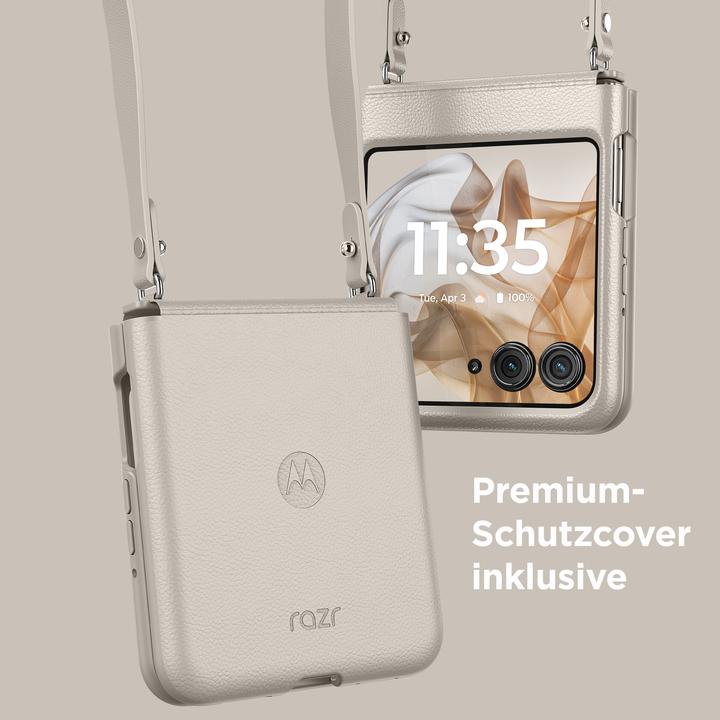 Immagine prodotto Motorola Razr 50 (256 GB, Spiaggia di sabbia, 6.90", SIM + eSIM, 50 Mpx, 5G)