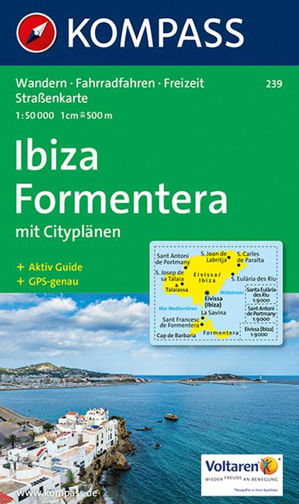 Immagine prodotto Mappa escursionistica KOMPASS Ibiza, Formentera