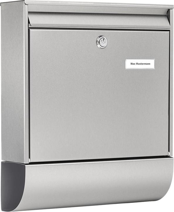 Actual product image Burg Wächter Letter box set stainless steel WxHxD 362/422/100 mm Borkum 38770 NI with flap newspaper box Ö