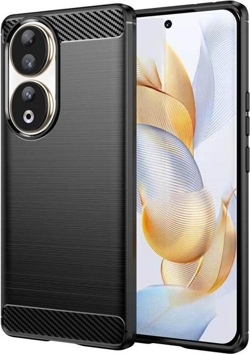 Produktbild Cover-Discount Honor 90 - Metall Carbon Look Hülle schwarz (Honor 90)