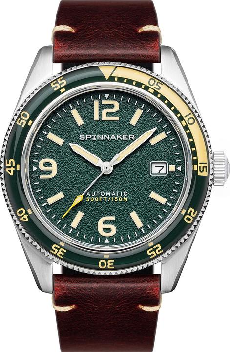 Spinnaker SP-5055-0C Fleuss Automatico 43mm 15ATM (Orologio da polso analogico, Orologio sub, 43 mm)
