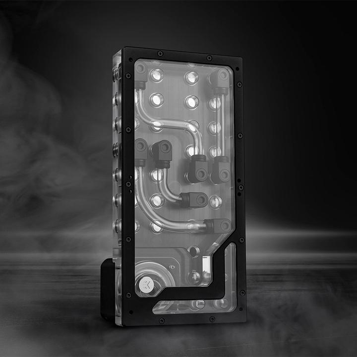 Actual product image EKWB EK-QuantumX Loophole Distroplate D5 PWM - black